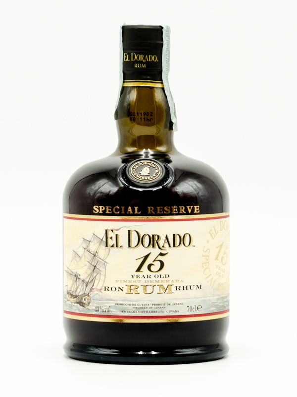 RUM SPECIAL RESERVE EL DORADO DEMERARA 15 YEARS OLD 70 cl